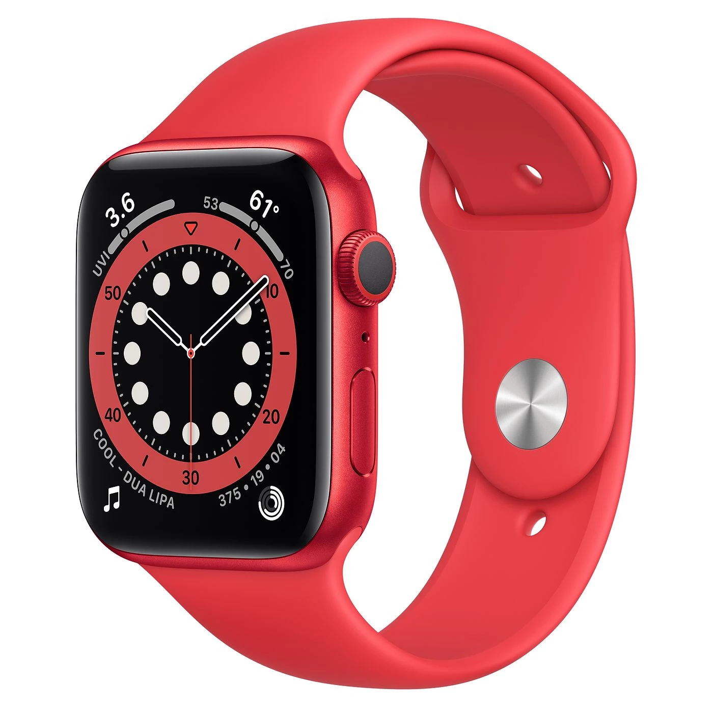 Apple Watch Series 6 GPS 44mm (PRODUCT)RED Aluminum Case with (PRODUCT)RED Sport Band (M00M3)